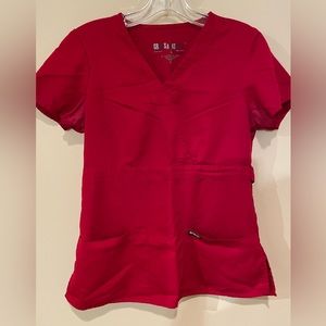 Red Greys Anatomy Scrub Set